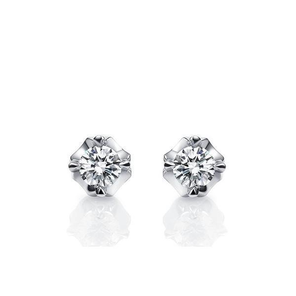 Gorgeous Brilliant Cut 2.60 Ct Natural Diamonds Lady Studs Earrings White Gold