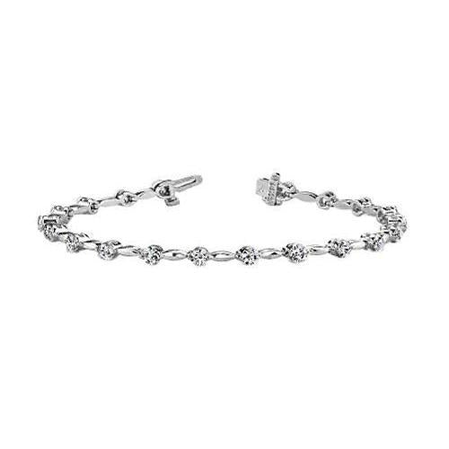 Gorgeous Natural Round Diamond Tennis Bracelet White Gold Jewelry 3 Carats