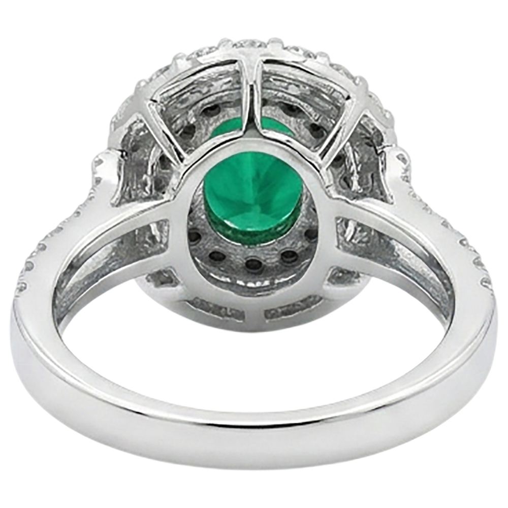 Precious Stone Ring 14K with Fine Emerald – detail view