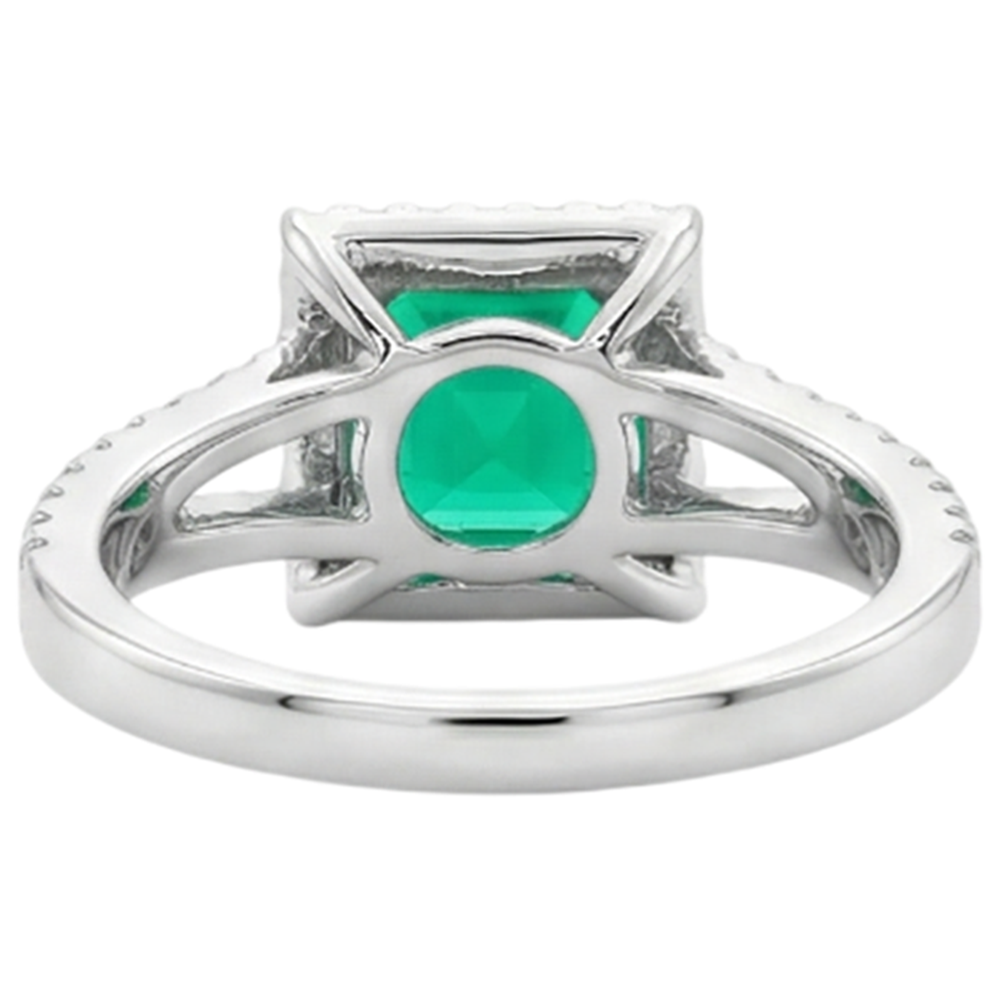 Custom Precious Stone Ring 3.50 ct – back view