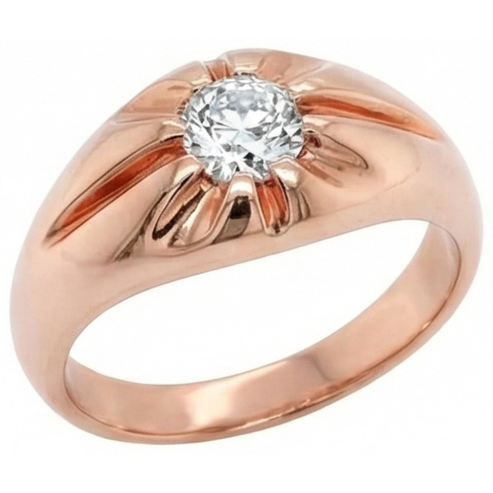 natural round diamond 1ct ring top view