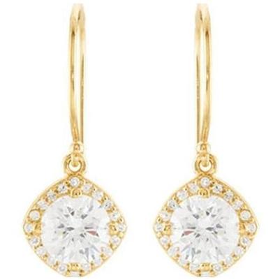 Halo-Styled Natural DIAMOND Dangle Earrings 2.50 Carats 14K Yellow Gold