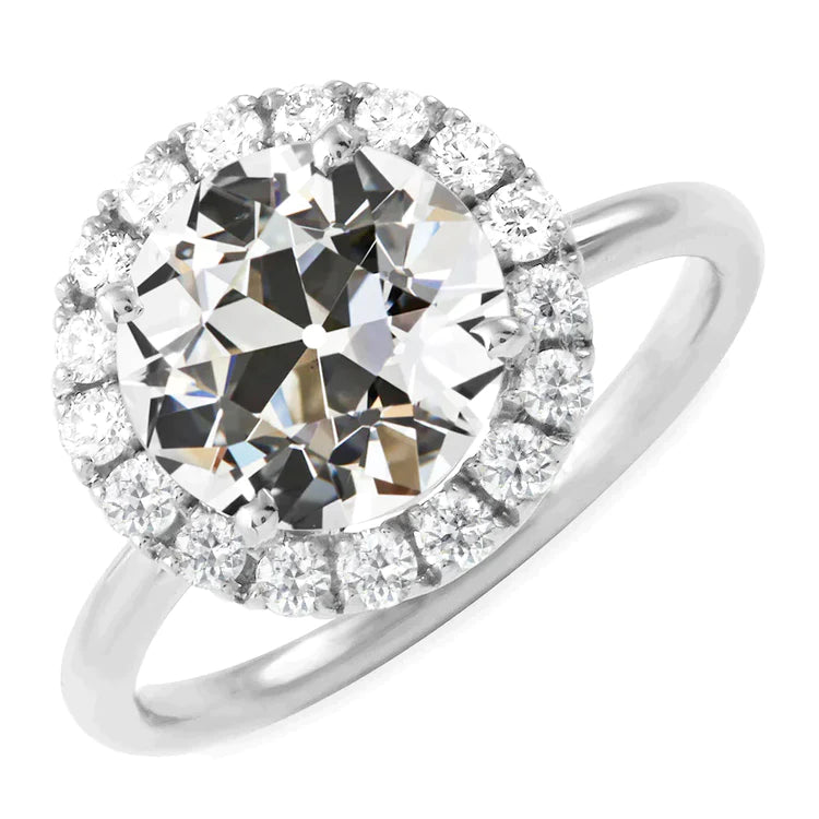 Halo 9 Carat Round Real Diamond Ring