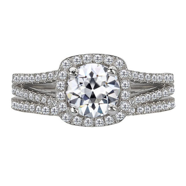 Diamond Bridal Ring 2-ct 14 Karat White Gold – main view