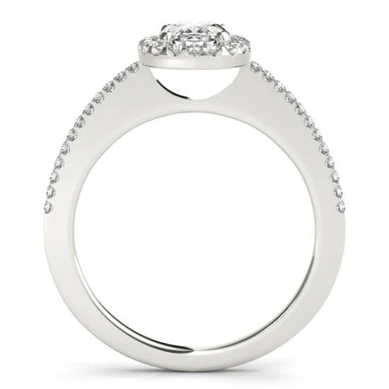 Halo Fancy Anniversary Real Diamond Engagement Ring 1.94 Carat Jewelry WG