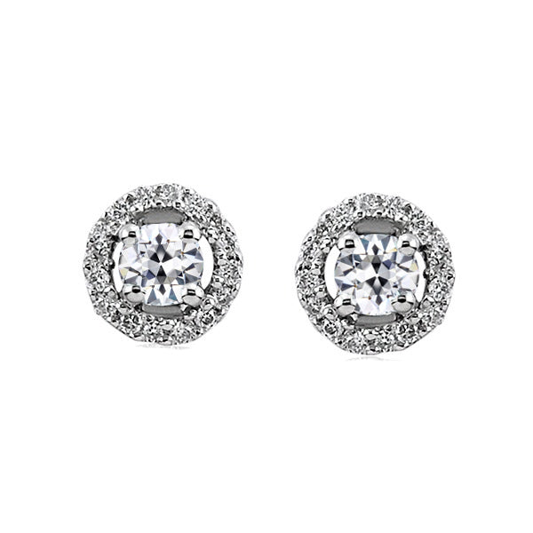 Diamond Stud Earrings 1-ct 14K White Gold – main view