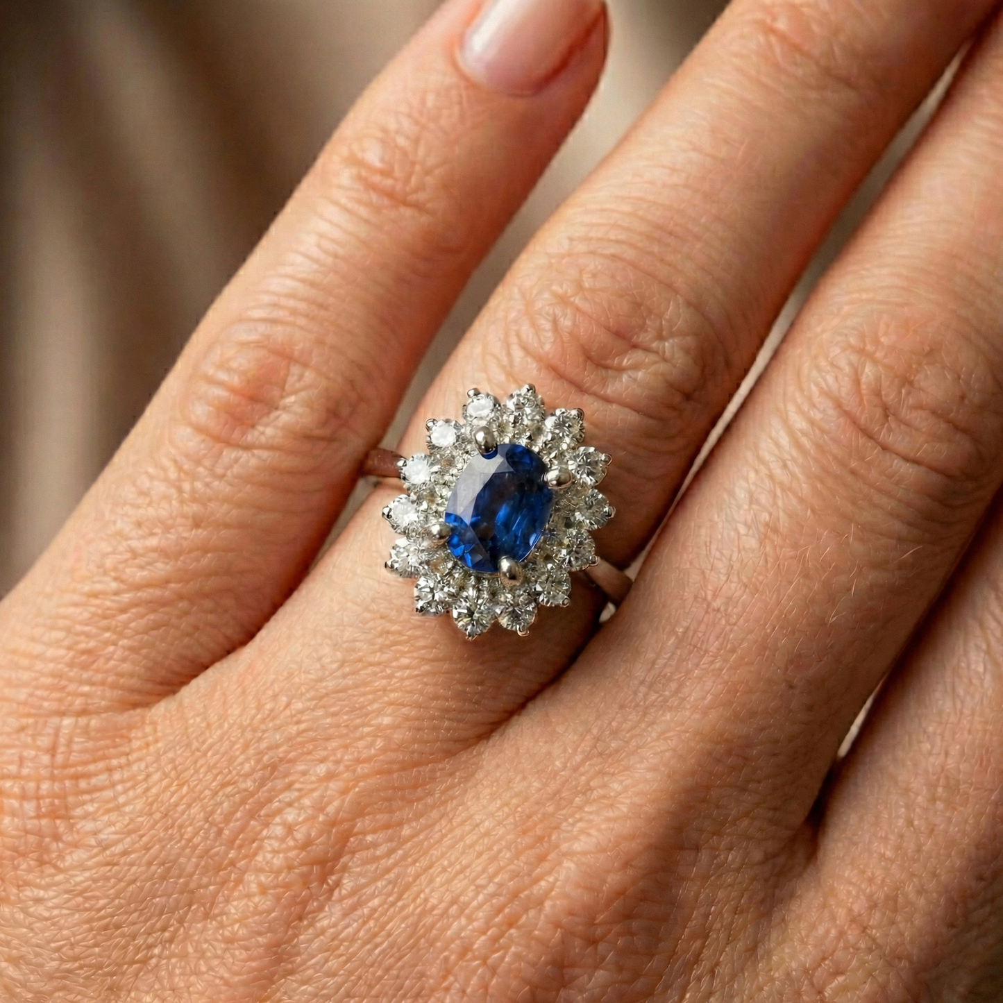 Halo Sapphire Ring