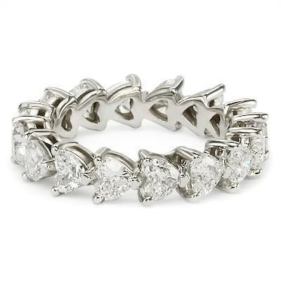 Heart Shaped Lab Grown Diamond Eternity Band - Eternity Band-harrychadent.ca