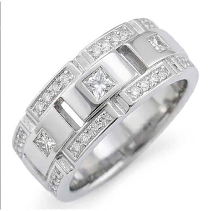 Lab Grown Diamond Eternity Wedding Band 2.72 Carats Men Jewelry