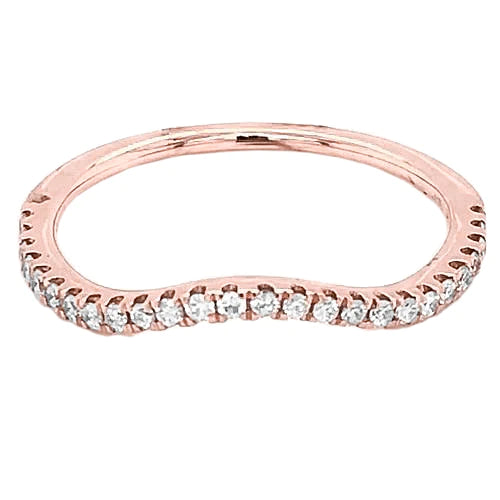 Lab Grown Diamond Anniversary Band 1 Carat Rose Gold 14K Ladies Jewelry New