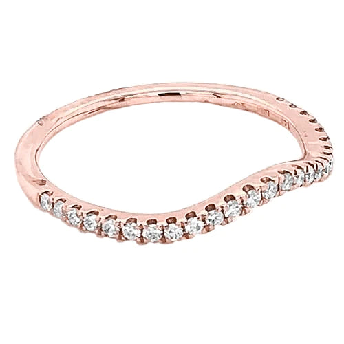 Lab Grown Diamond Anniversary Band 1 Carat Rose Gold 14K Ladies Jewelry New