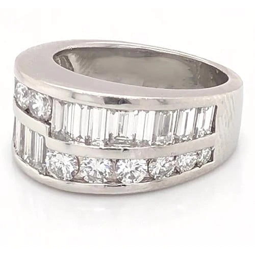 Lab Grown Diamond Anniversary Band 4 Carats Prong Setting Men Jewelry New