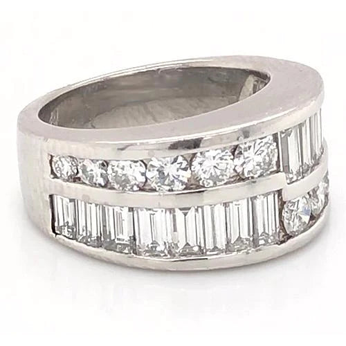 Lab Grown Diamond Anniversary Band 4 Carats Prong Setting Men Jewelry New
