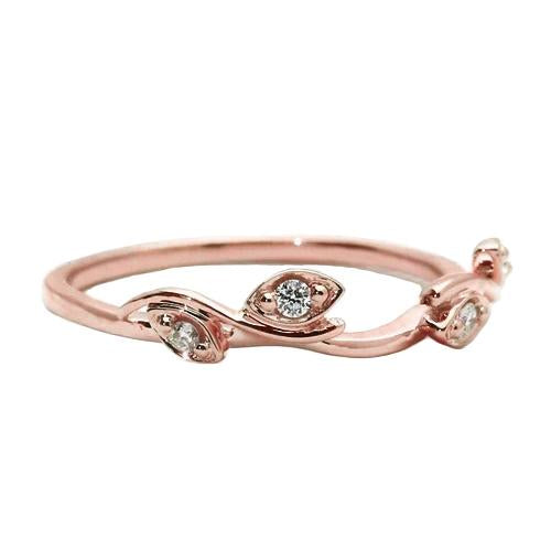 Lab Grown Diamond Band 0.20 Carats Rose Gold 14K Fancy Jewelry