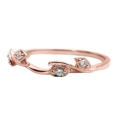 Lab Grown Diamond Band 0.20 Carats Rose Gold 14K Fancy Jewelry