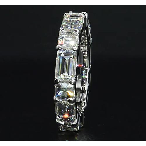 Lab Grown Diamond Band Wedding Ring 6.30 Carats White Gold 14K Jewelry