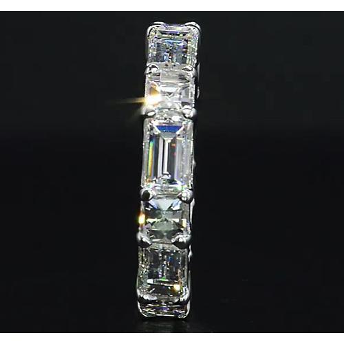 Lab Grown Diamond Band Wedding Ring 6.30 Carats White Gold 14K Jewelry