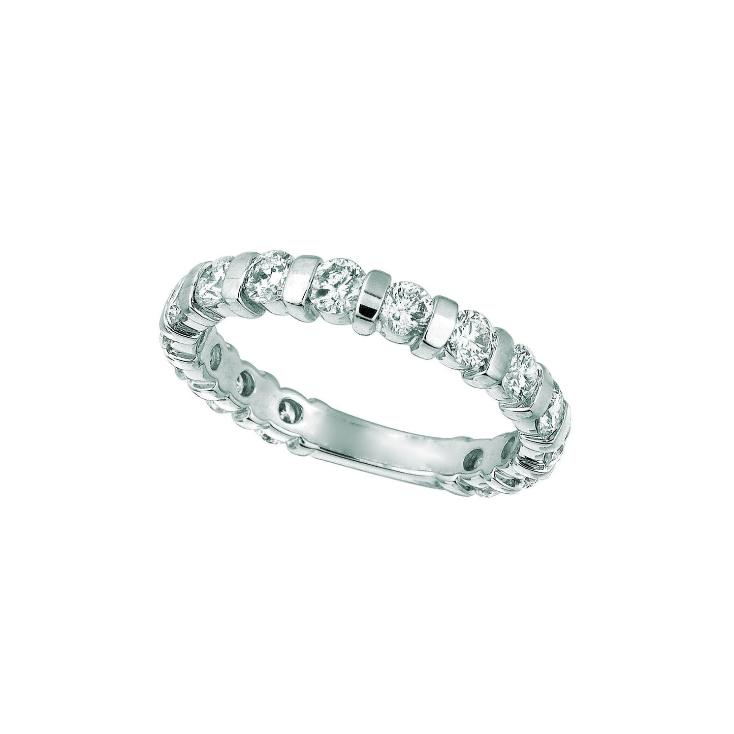 Lab Grown Diamond Eternity Band 3 Carats 14K White Gold New - Eternity Band-harrychadent.ca