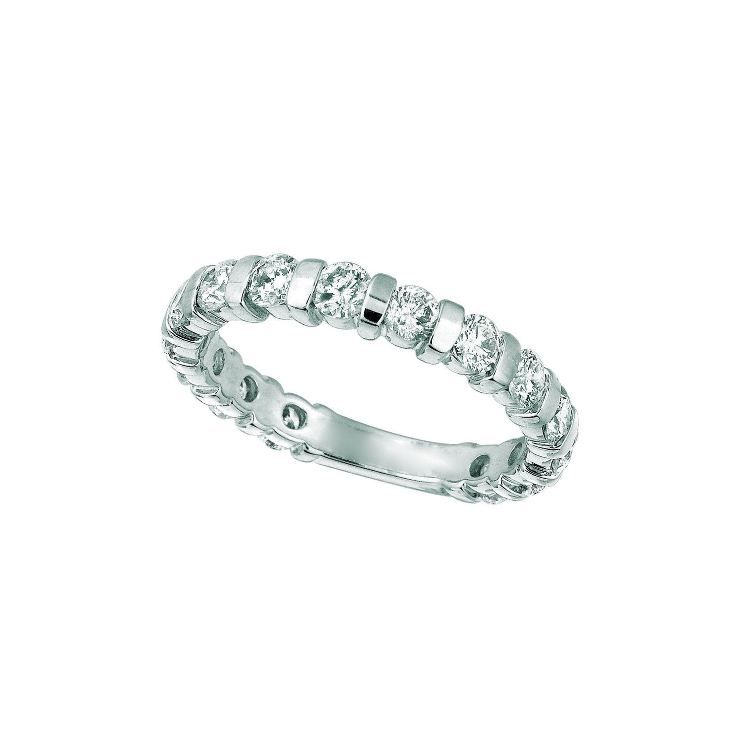 Lab Grown Diamond Eternity Band 3 Carats 14K White Gold New - Eternity Band-harrychadent.ca