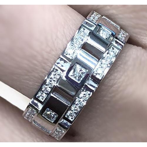 Lab Grown Diamond Eternity Wedding Band 2.72 Carats Men Jewelry