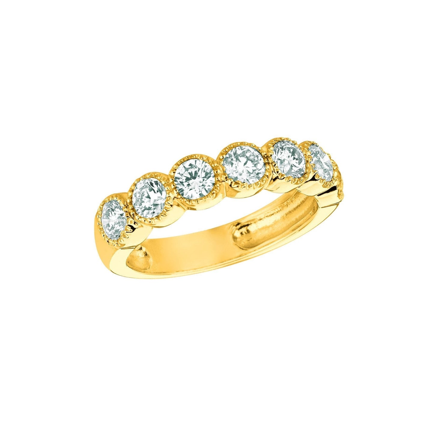 Lab Grown Diamond Half Eternity Band 1.40 Carats 14K Yellow Gold - Half Eternity Band-harrychadent.ca