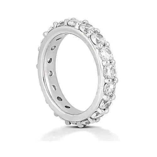 Lab Grown Diamond Women's Comfort Fit Eternity Band 4Carats Gold Wedding Jewelry