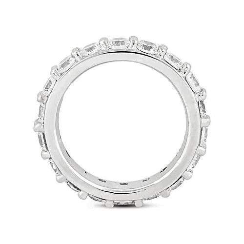 Lab Grown Diamond Women's Comfort Fit Eternity Band 4 Carats Gold Wedding Jewelry