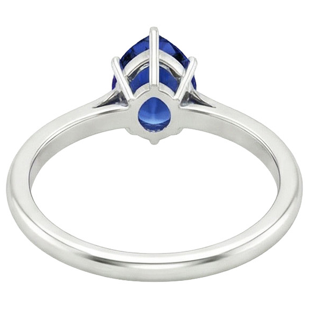 Ladies 4 Carat Oval Sapphire Engagement Ring