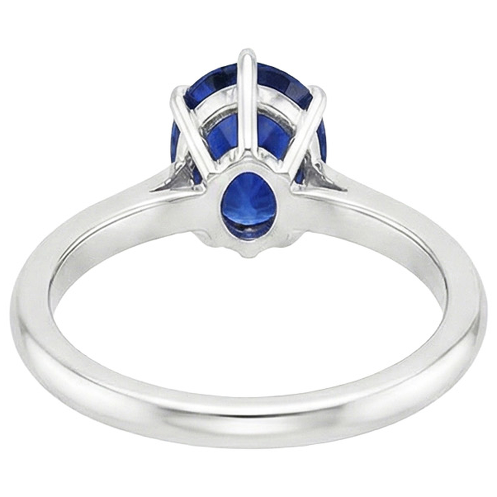 natural pear sapphire 4ct ring top view
