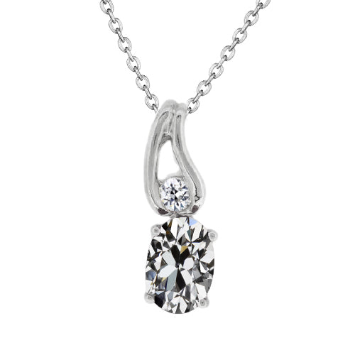 Pendant 14K White Gold with Fine Diamond – main view
