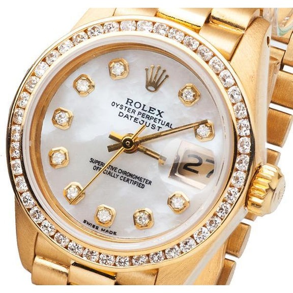 Mop Bezel President Yellow Gold