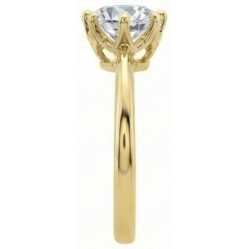 natural round diamond 1.50ct ring on white background