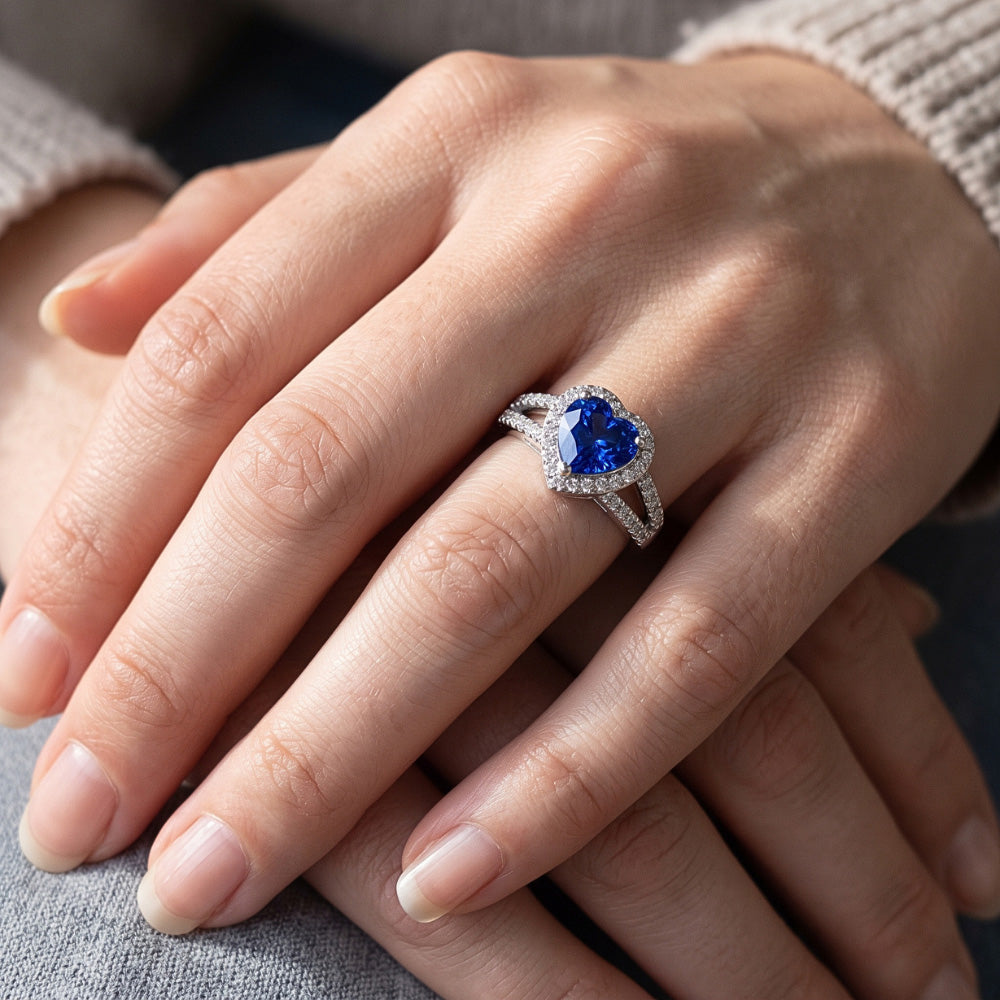 Light Blue Sapphire Engagement Ring