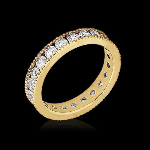 Like Vintage Eternity Wedding Ring 1.47 Ct Real Diamond