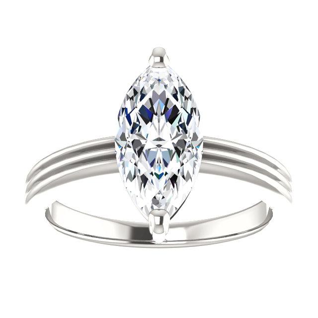 Marquise Solitaire Natural Diamond Engagement Ring 2 Carats