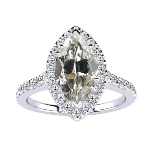 Sophisticated Halo Setting Ring 3.50 ct – main view
