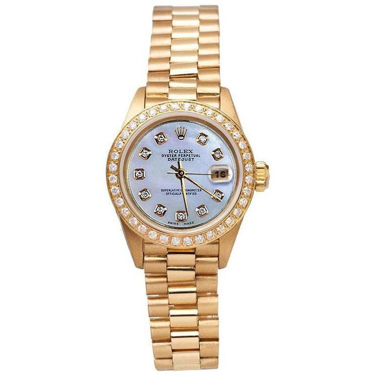 Rolex Presidential Style Bezel Watch Yellow Gold