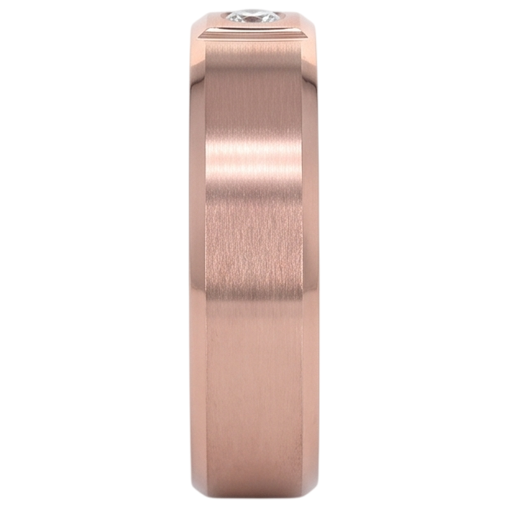 Natural Diamond Ring 0.25ct - Rose Gold 14K