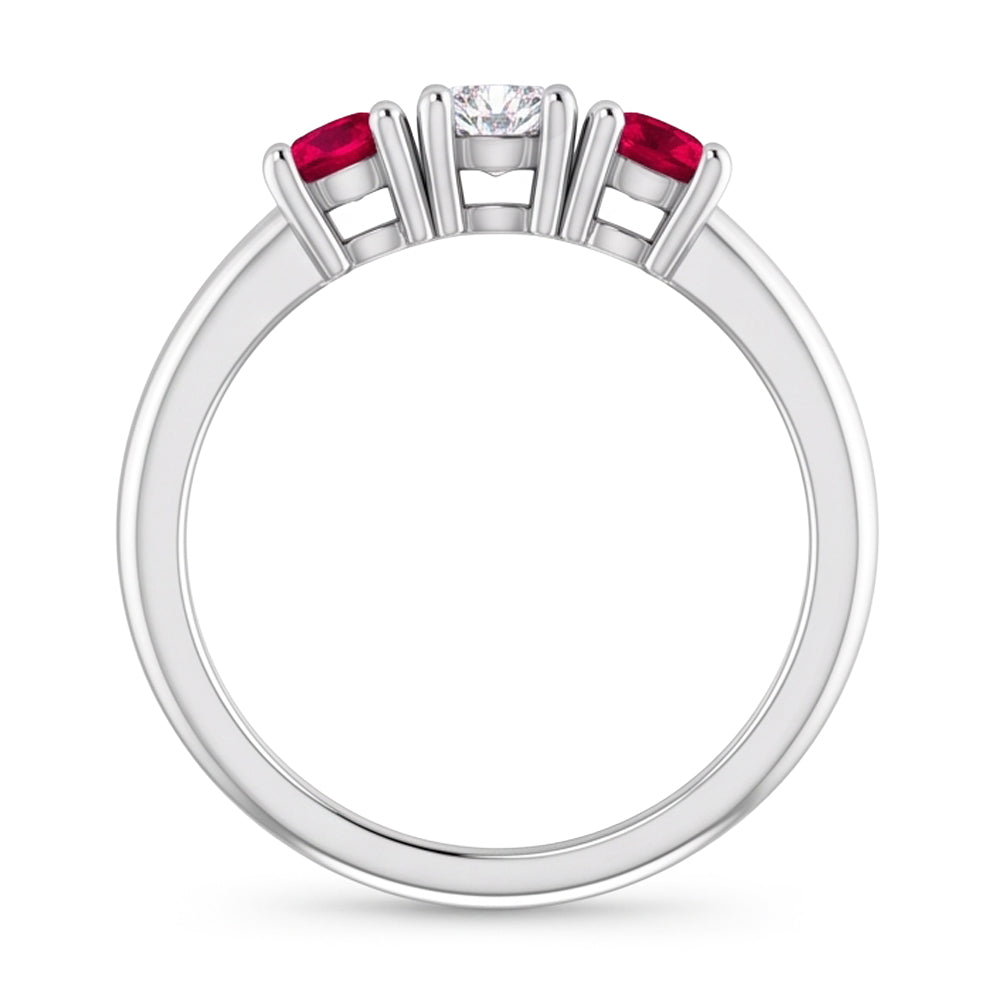 Natural Diamond Ring 0.60ct - White Gold 14K
