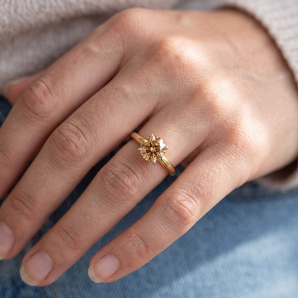 Natural Diamond Ring 1.25ct - Yellow Gold 14K