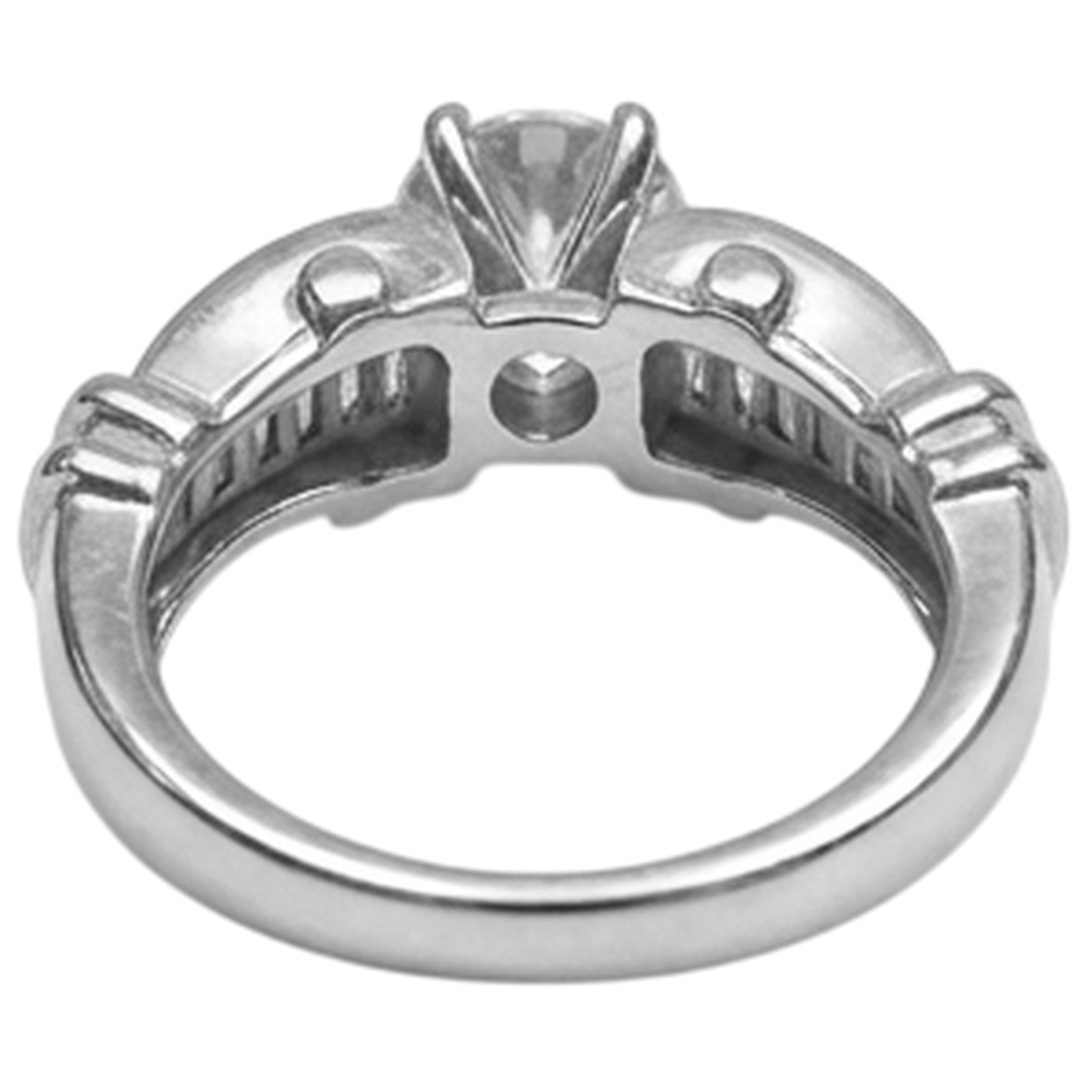 Natural Diamond Ring 1.30ct - White Gold 14K