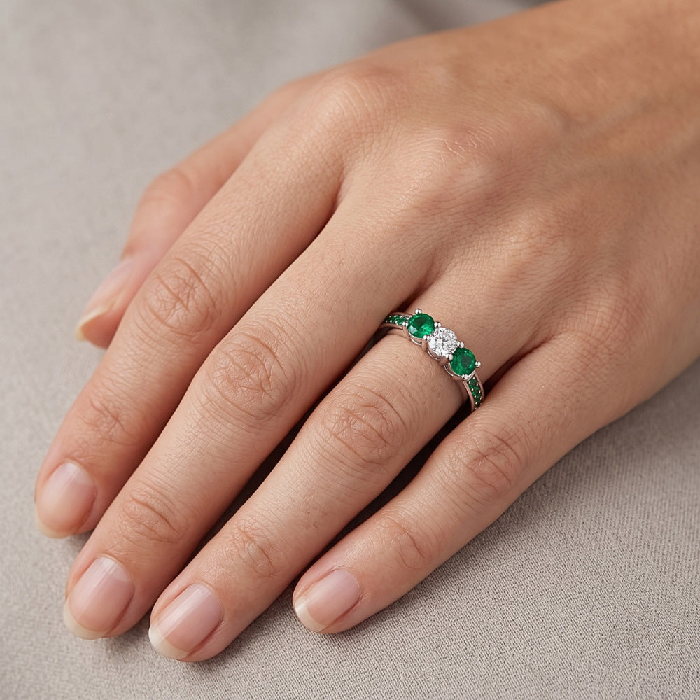 Natural Diamond Ring 1.50ct - White Gold 14K