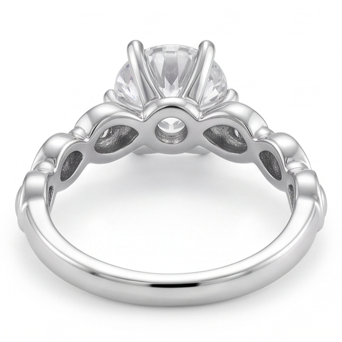 Natural Diamond Ring 1.60ct - White Gold 14K