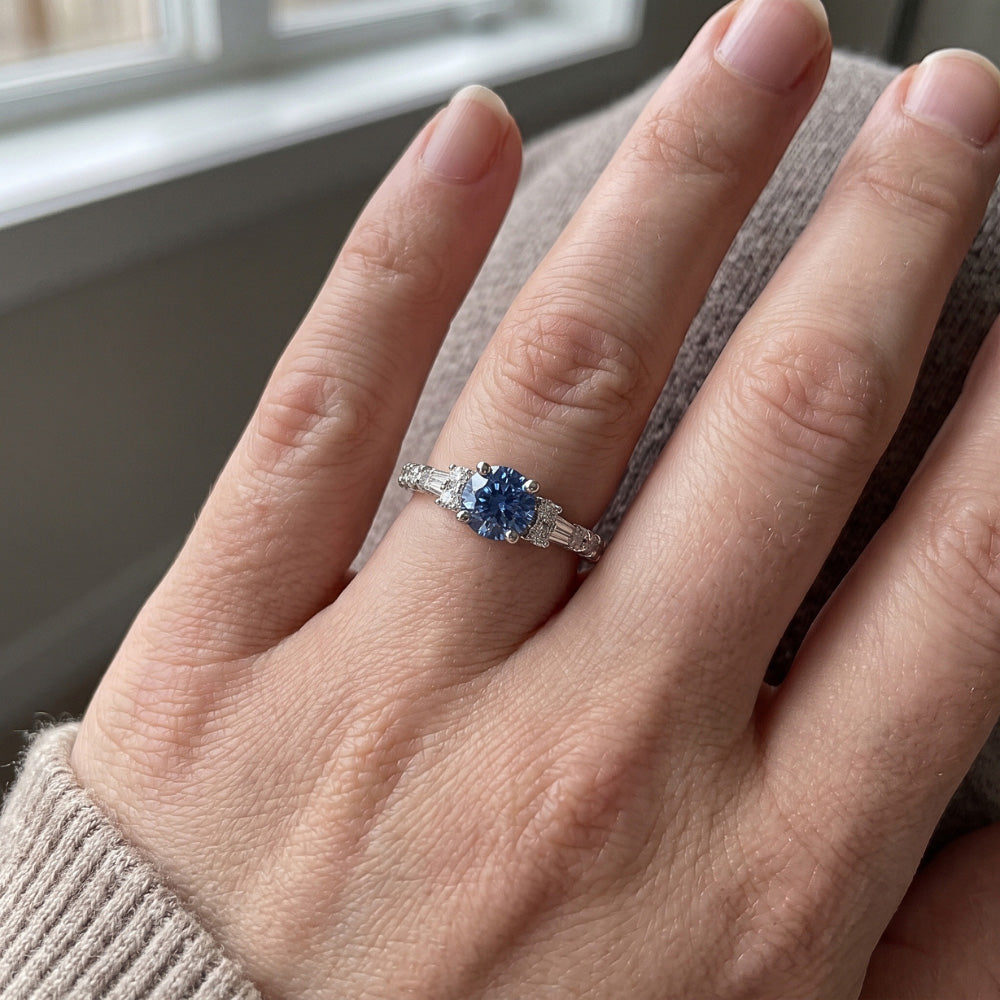 Natural Diamond Ring 1ct - White Gold 14K