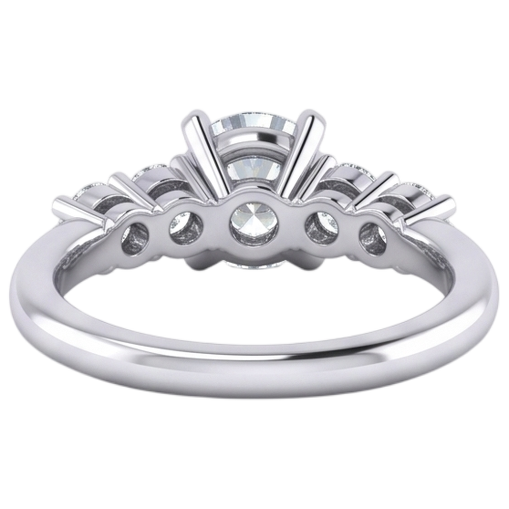 Natural Diamond Ring 2.85ct - White Gold 14K