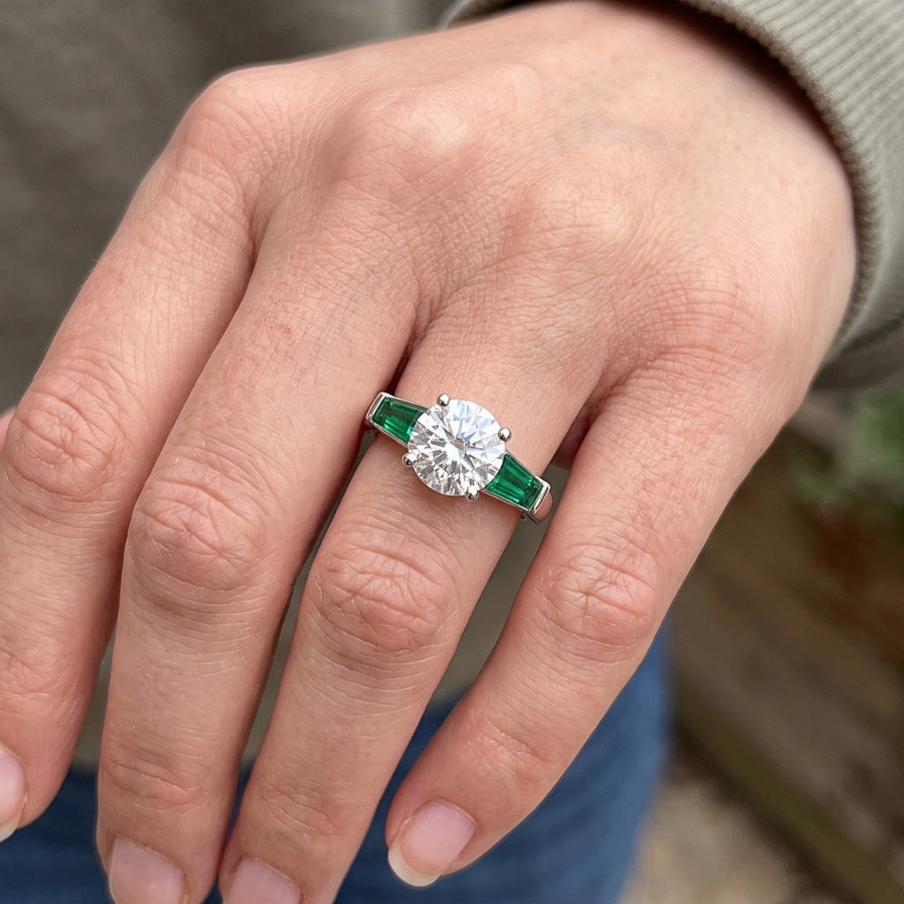 Natural Diamond Ring 2ct - White Gold 14K
