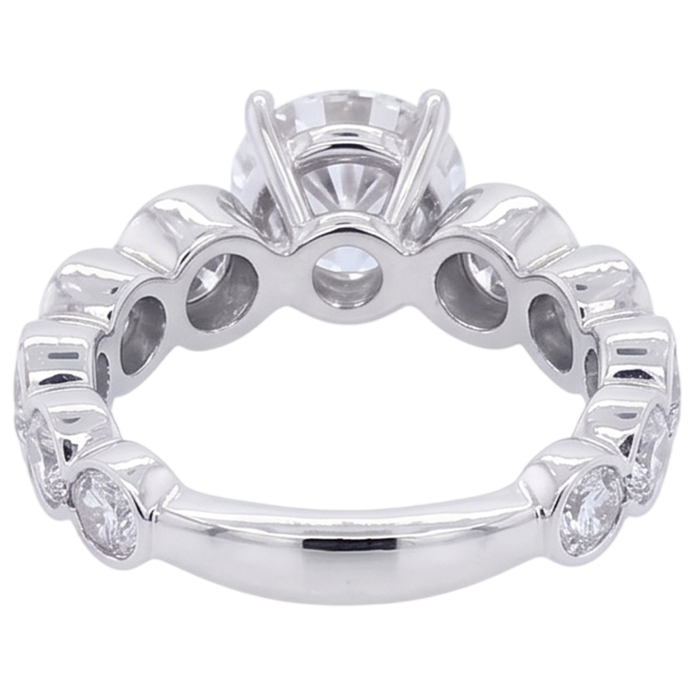 Natural Diamond Ring 3.50ct - White Gold 14K