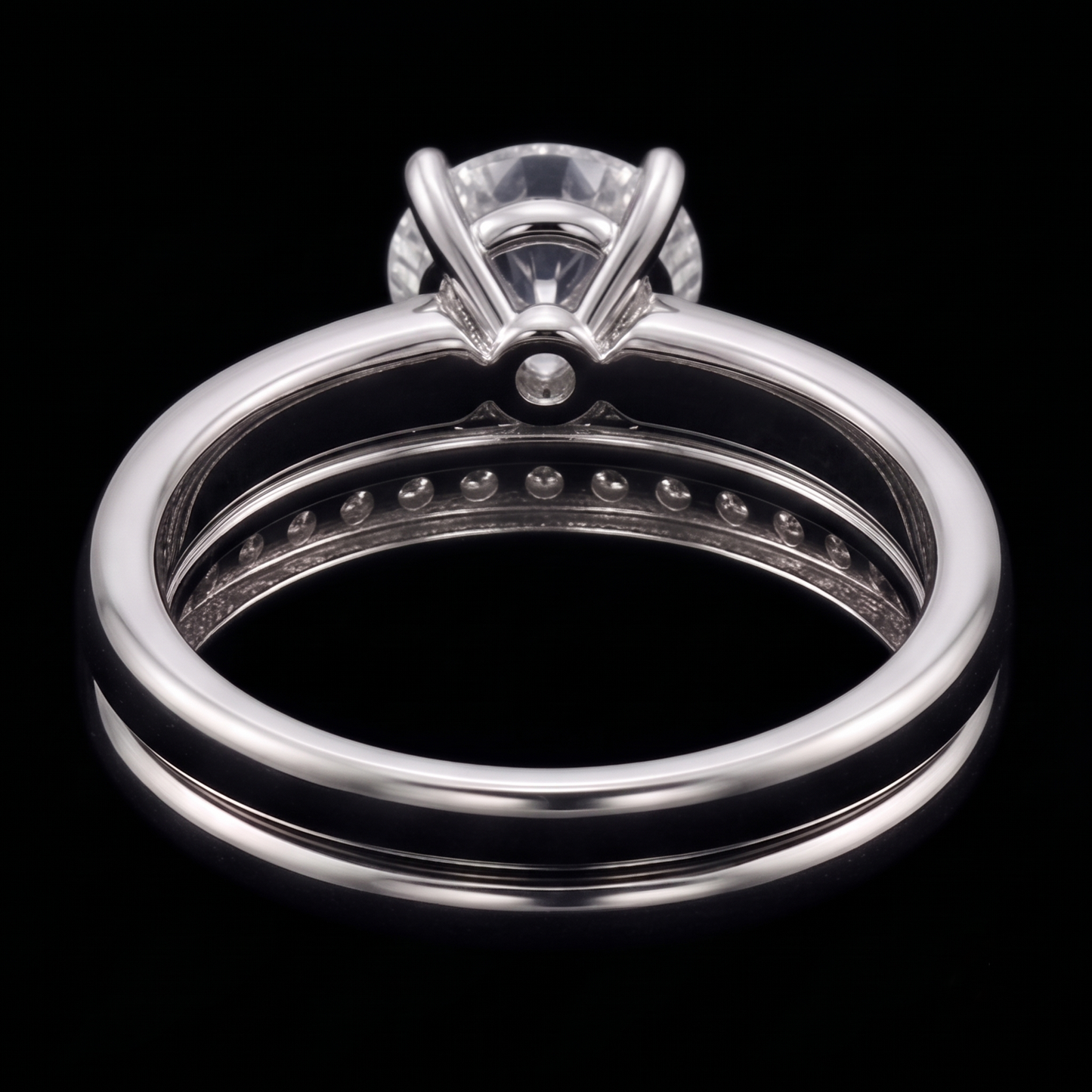 Natural Diamond Ring 3ct - White Gold 14K