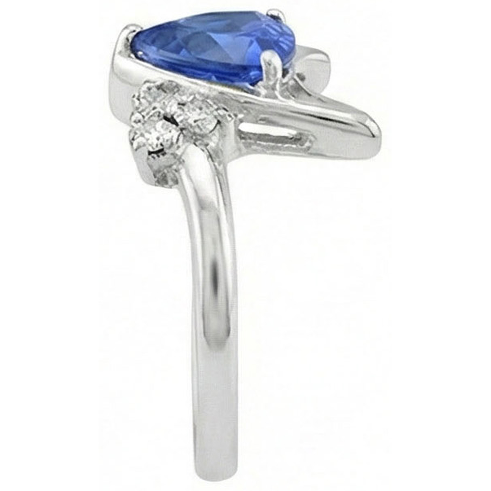 Natural Earth Mined Diamond ( Not Lab Grown ) Fancy Ring Ceylon Sapphire Trillion Cut Gemstone 1.75 Carats