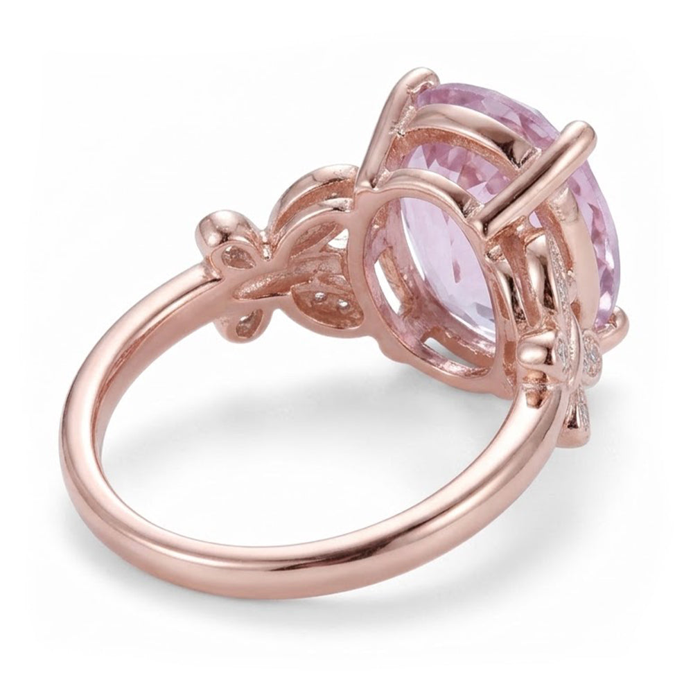 Natural Kunzite Ring 15.50ct - Rose Gold 14K